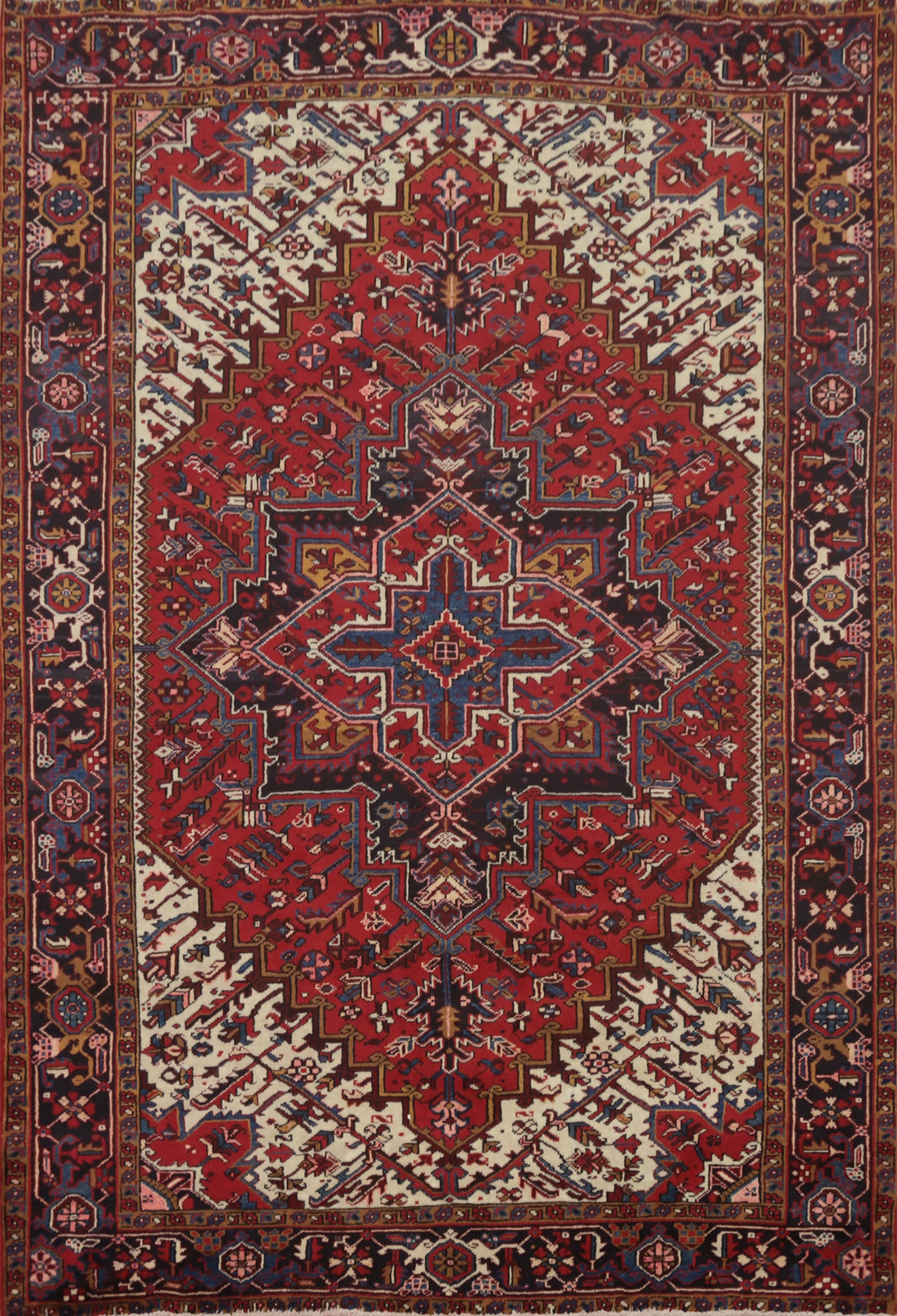 Vegetable Dye Heriz Persian Area Rug 7x9