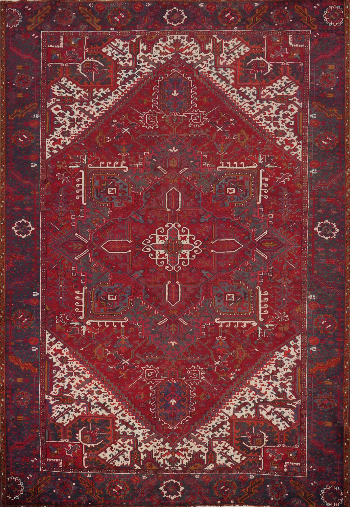 Vegetable Dye Heriz Persian Area Rug 10x13