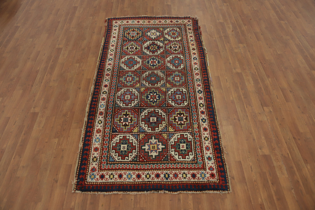 Antique Vegetable Dye Shiraz Persian Rug 4x8