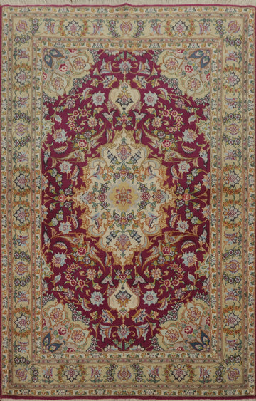 Traditional Wool Floral Tabriz Persian Rug 3x5