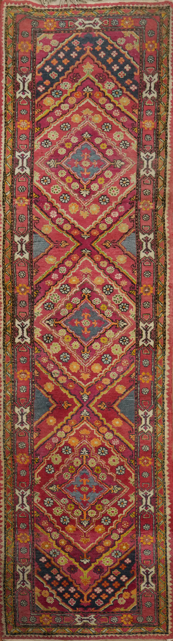 Antique Khotan Vegetable Dye Runner Rug 2x10