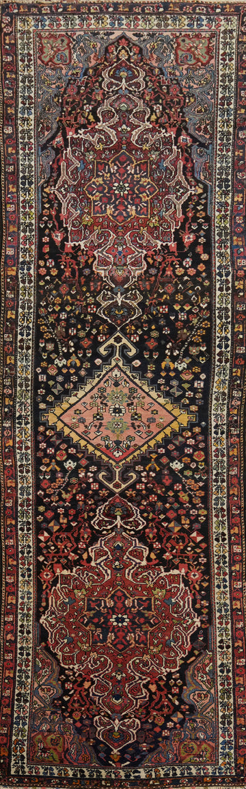 Vegetable Dye Bakhtiari Persian Runner Rug 4x15