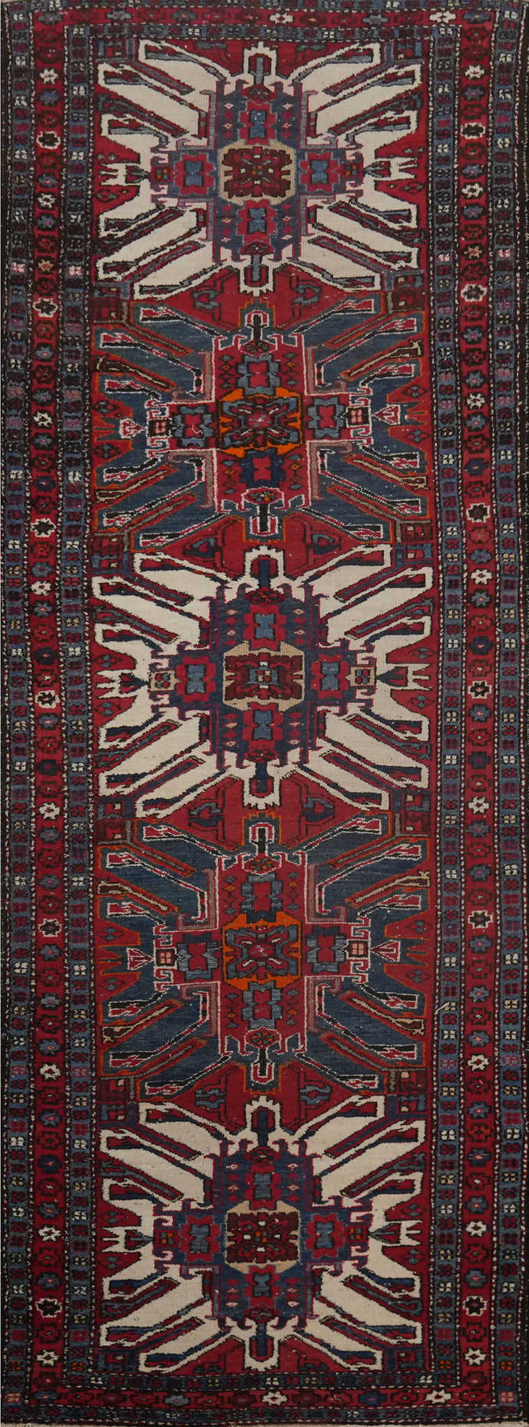 Vegetable Dye Heriz Bakhshayesh Persian Runner Rug 3x11