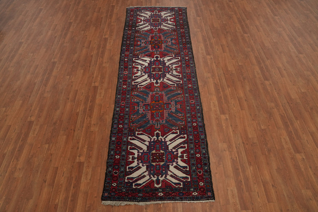 Vegetable Dye Heriz Bakhshayesh Persian Runner Rug 3x11