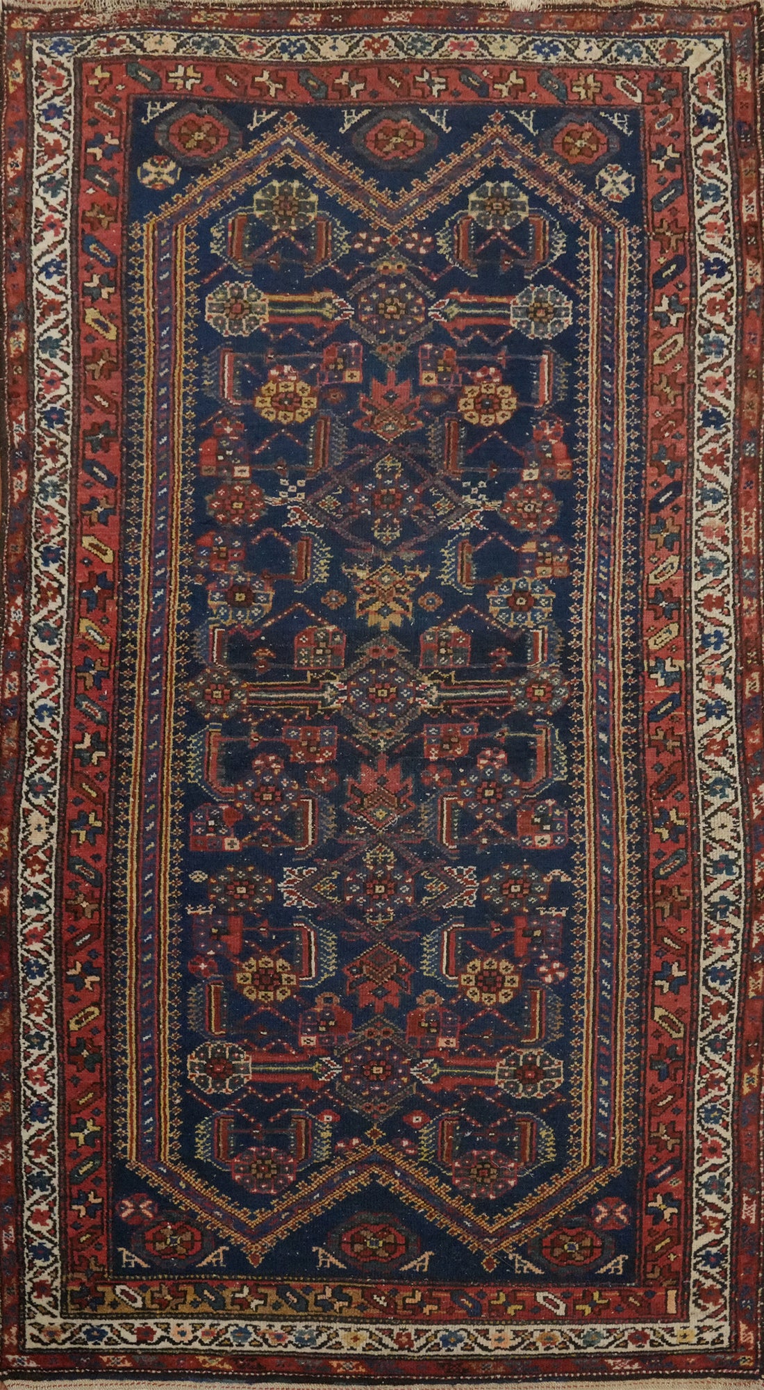 Antique Vegetable Dye Mahal Persian Rug 4x6