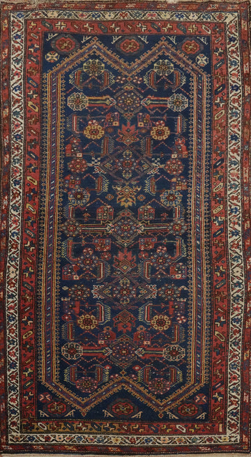 Antique Vegetable Dye Mahal Persian Rug 4x6