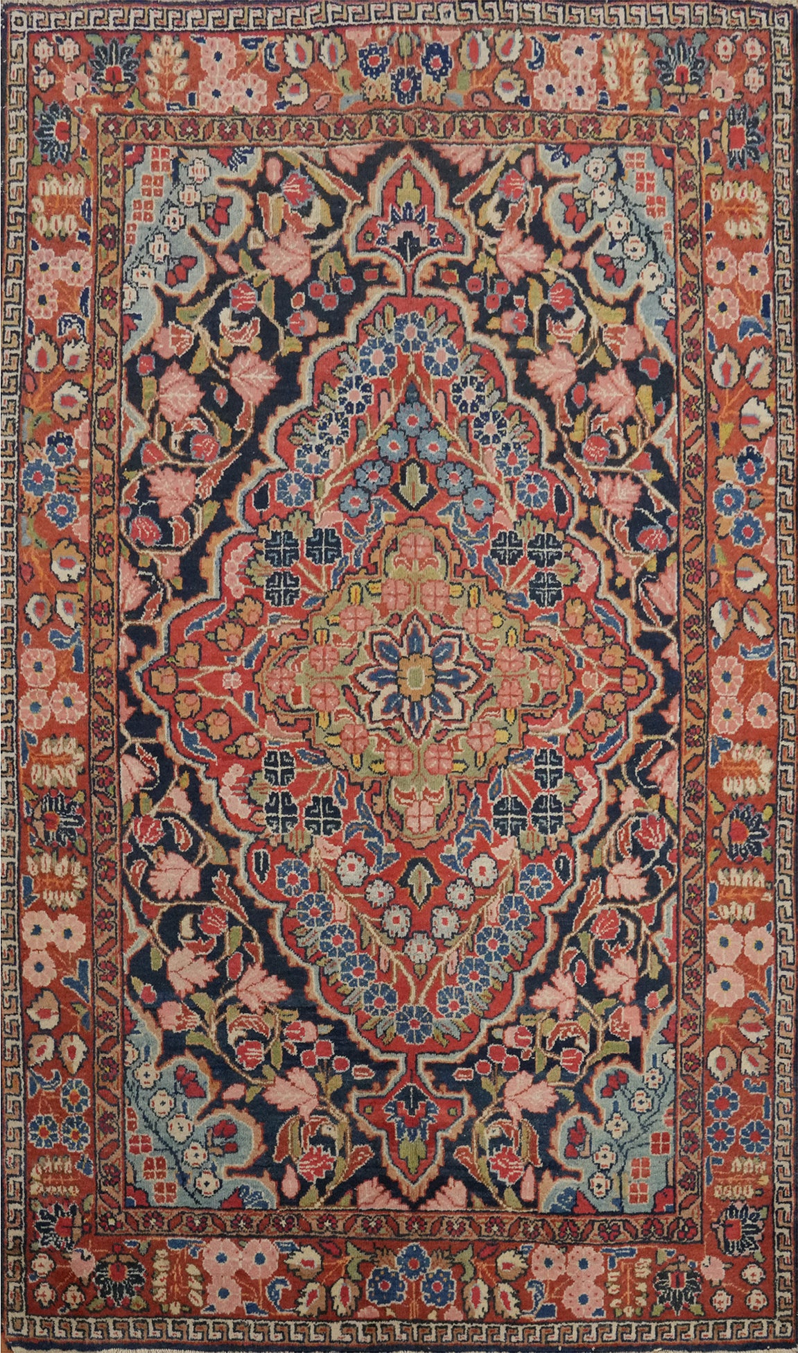 Vegetable Dye Wool Mahal Persian Rug 4x7