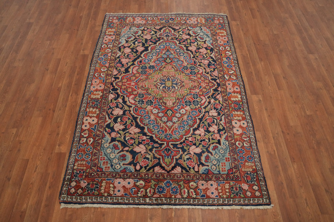 Vegetable Dye Wool Mahal Persian Rug 4x7