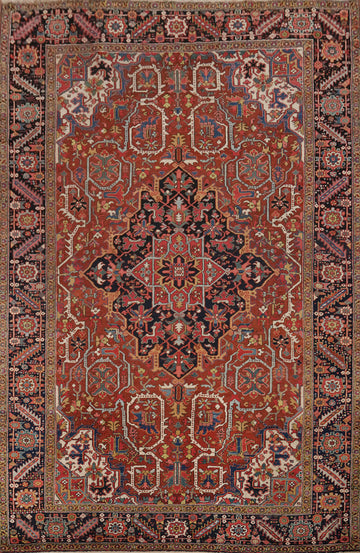 Vegetable Dye Heriz Serapi Persian Area Rug 9x12
