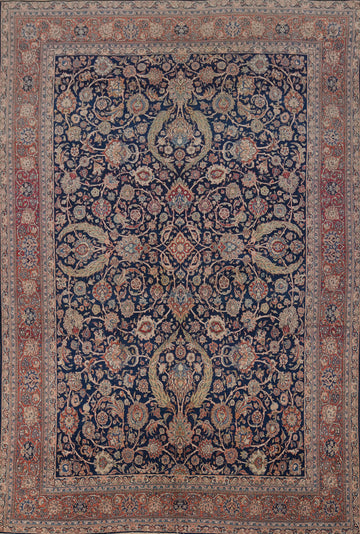 Vegetable Dye Kashan Dabir Persian Large Rug 10x14