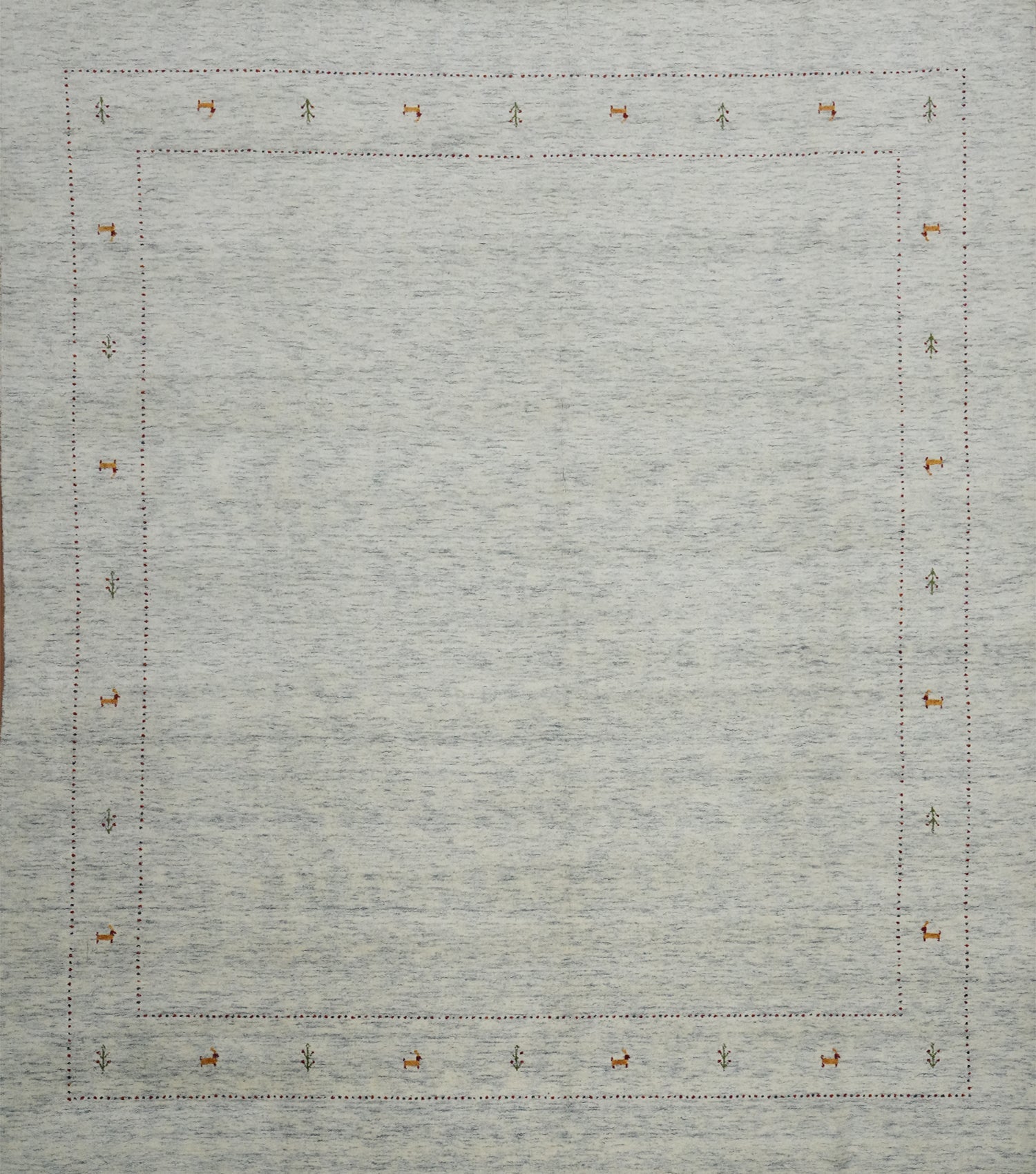 Little Animals Wool Gabbeh Square Area Rug 10x10