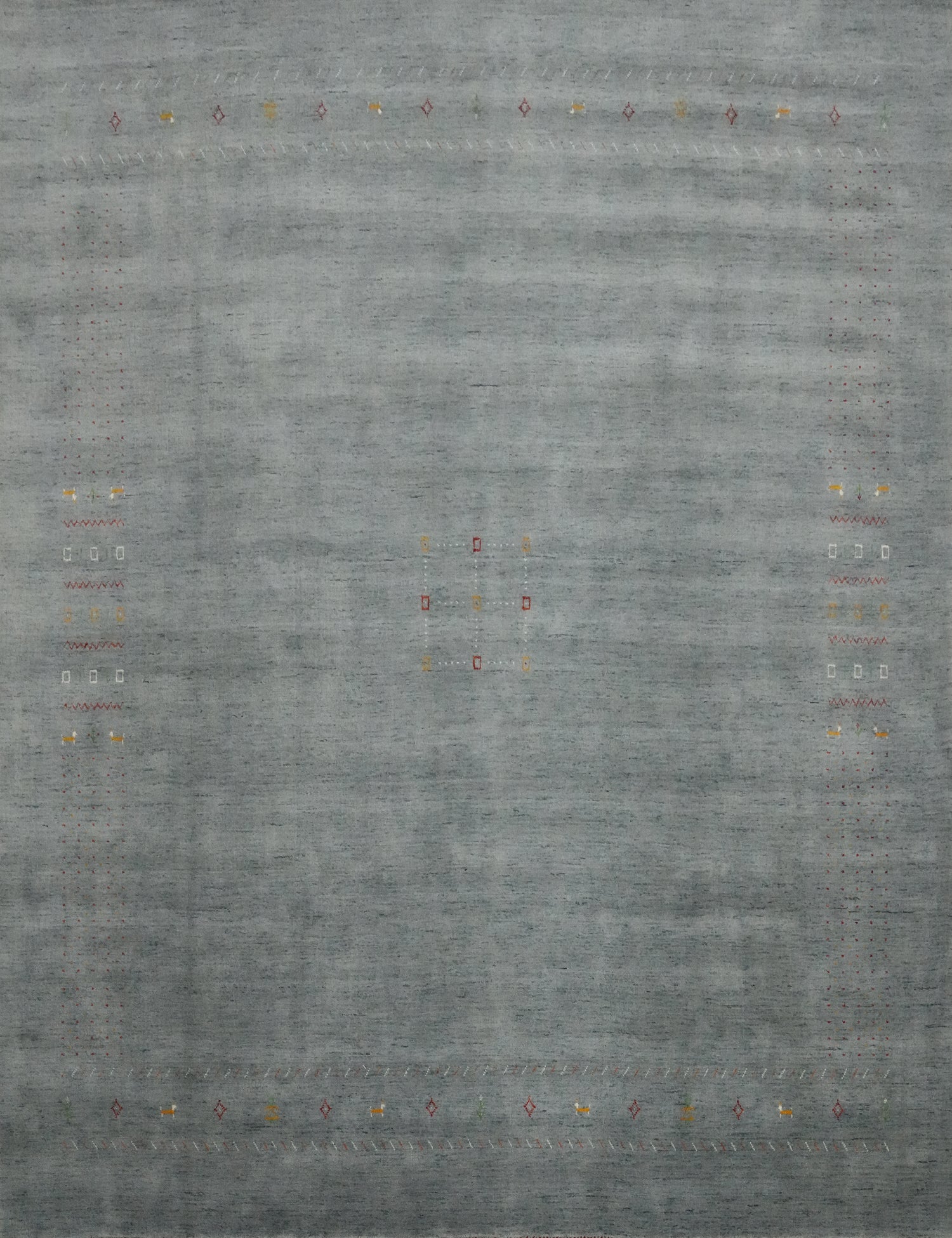 Gray Wool Gabbeh Square Large Rug 12x12