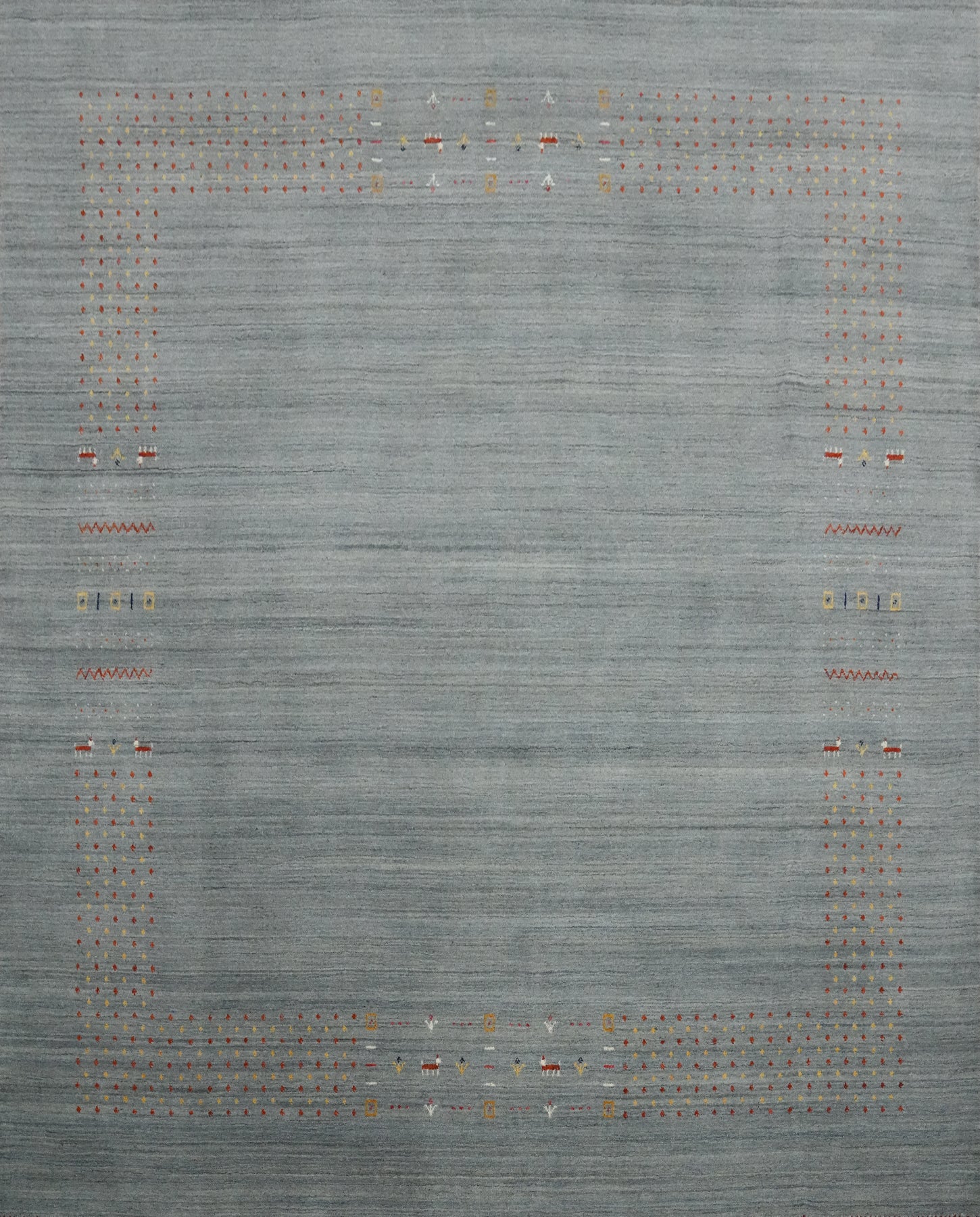 Elegant Gray Gabbeh Area Rug 9x9 Featuring Minimalist Design Elements