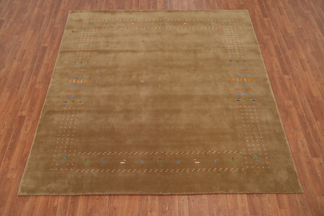 Handmade Wool Gabbeh Square Area Rug 8x8