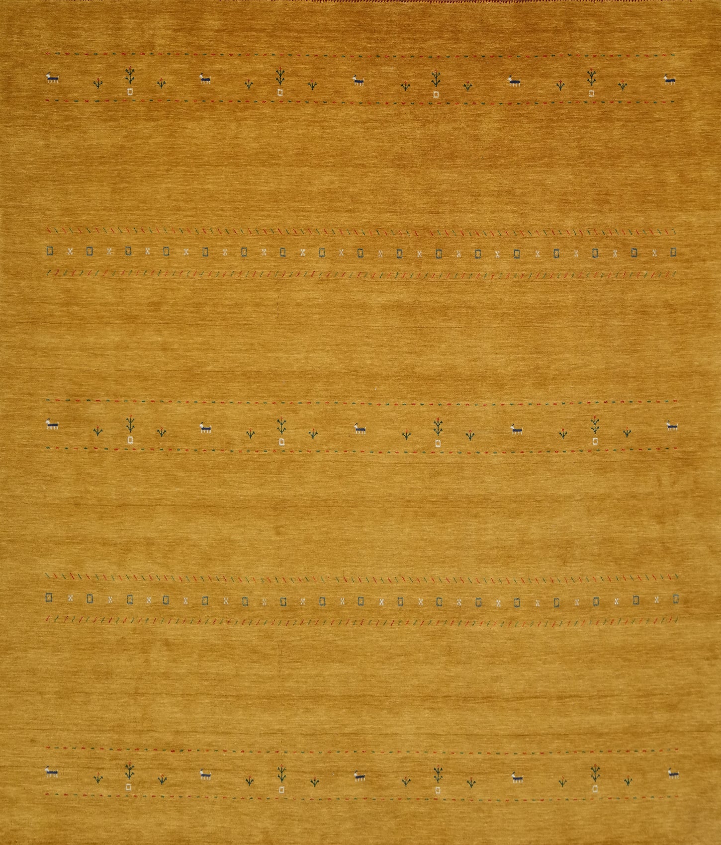 Little Animals Wool Gabbeh Square Large Rug 12x12