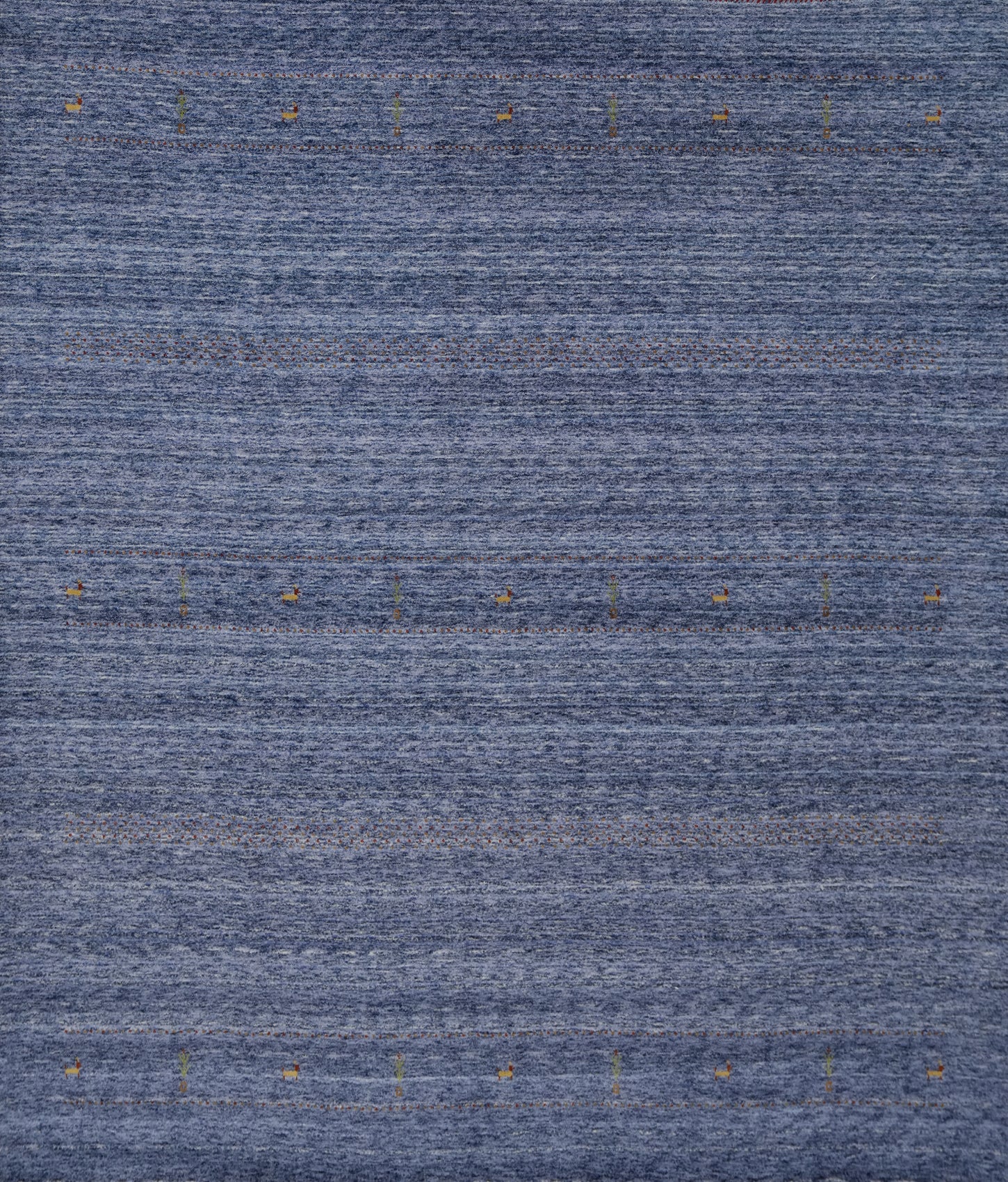 Handmade Blue Gabbeh Square Area Rug 10x10