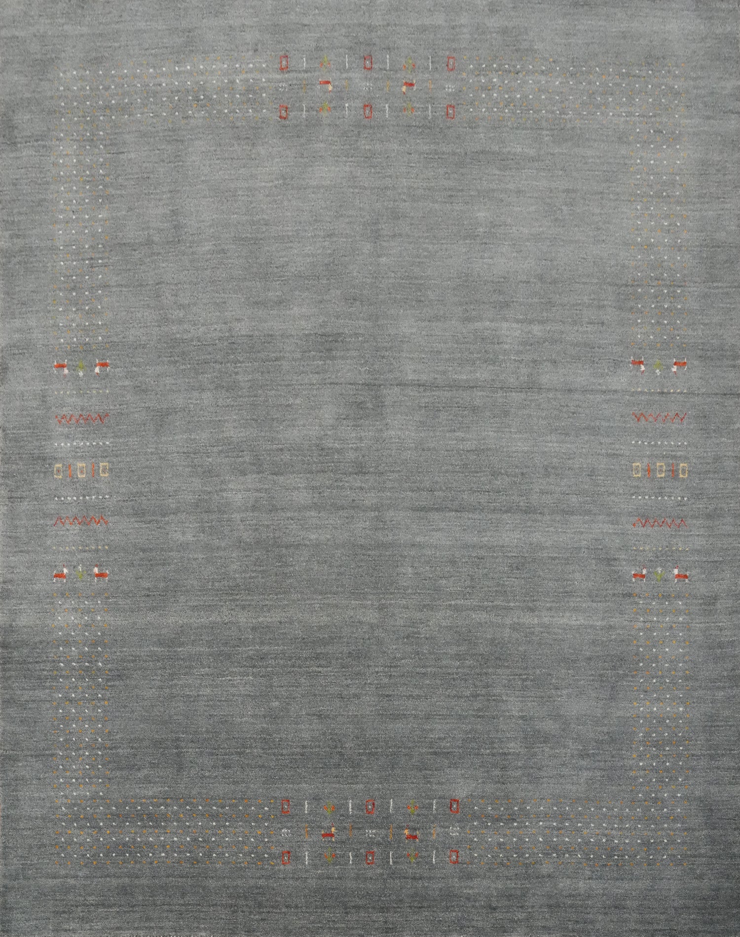 Chic Grey Gabbeh Rug 9x9 with Intricate Patterns Ideal for Any Living Space
