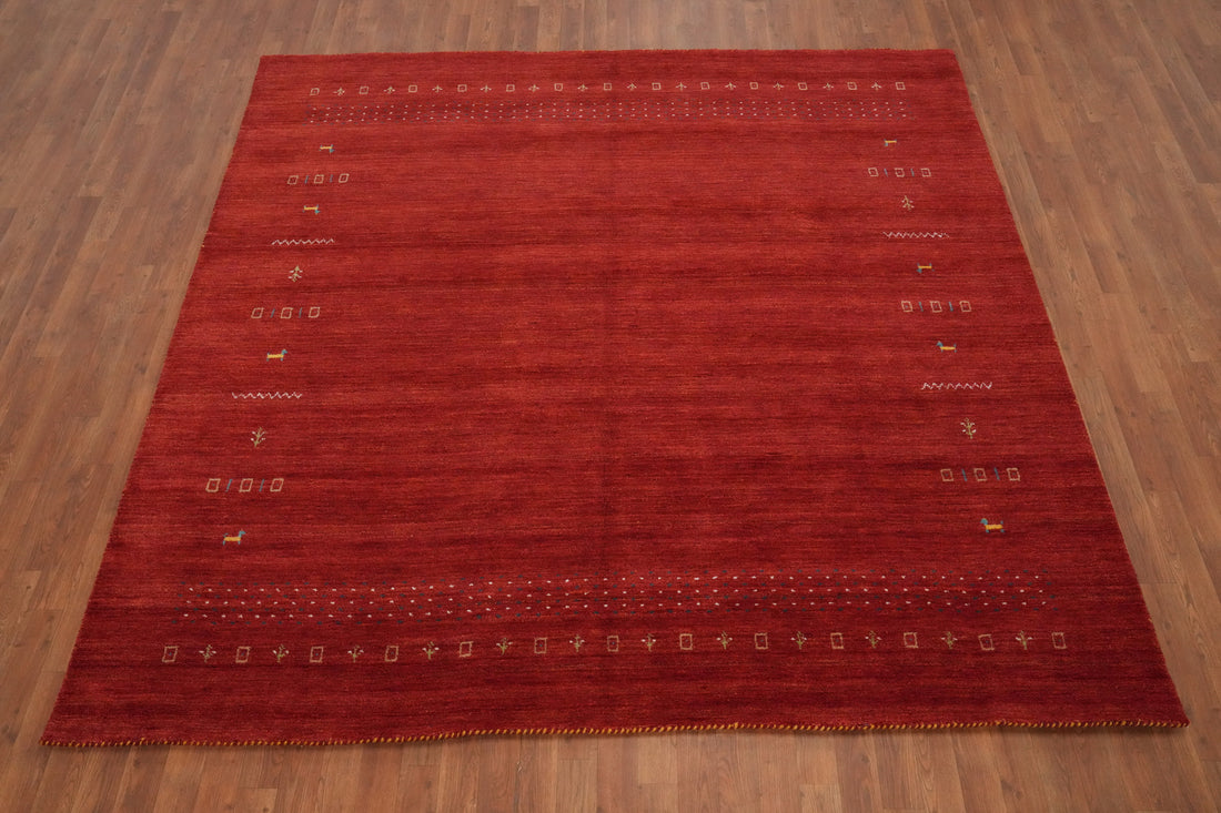 Tribal Gabbeh Handmade Area Rug 8x8