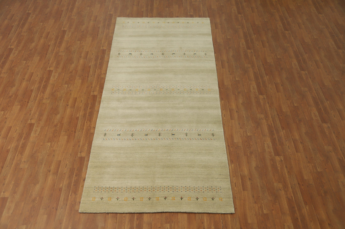 Earth Tones Tribal Gabbeh Handmade Area Rug 5x12