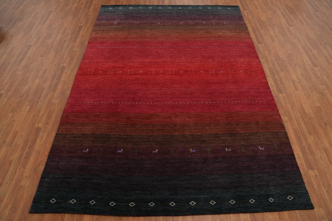 Tribal Gabbeh Oriental Area Rug 8x12