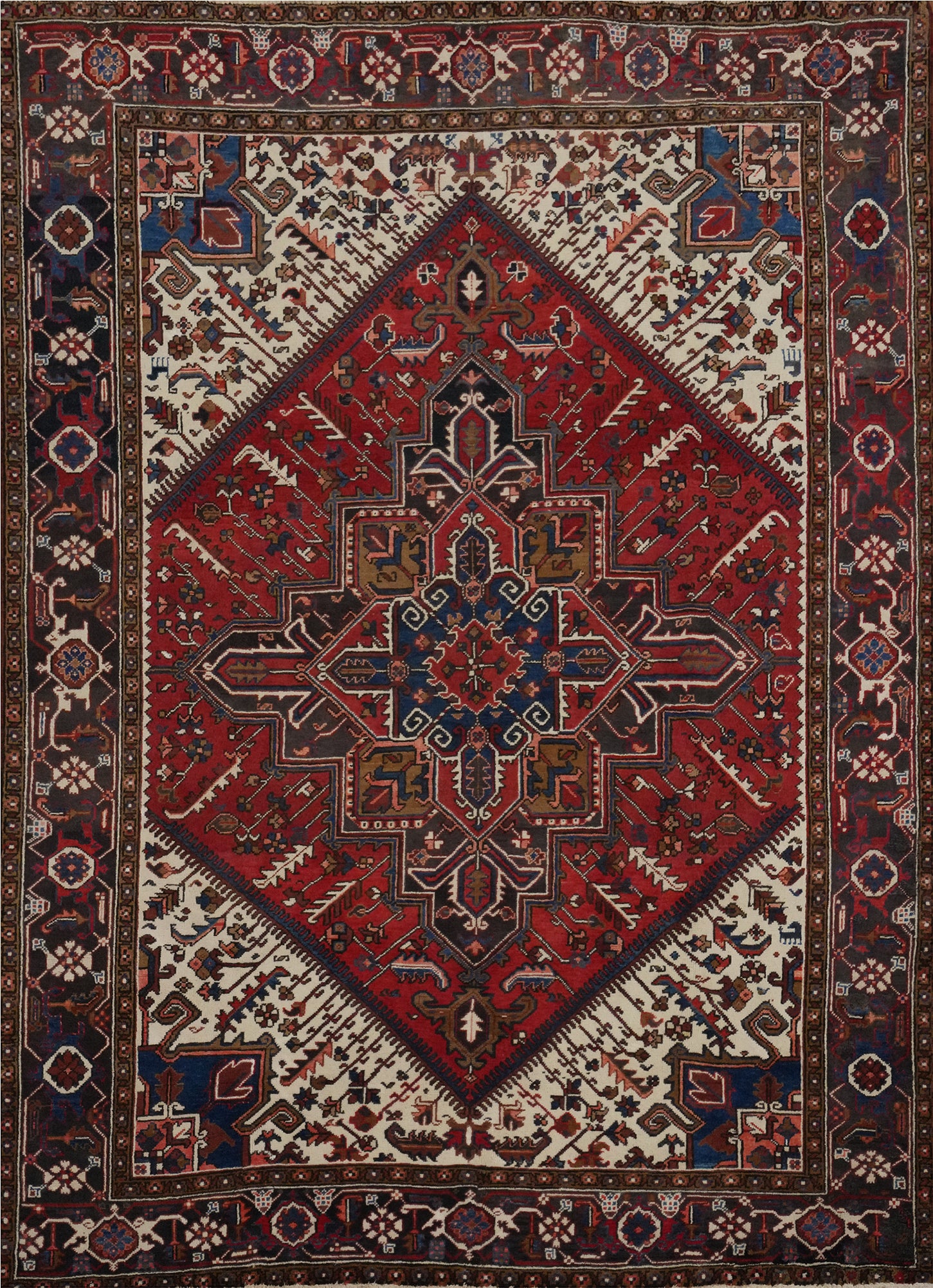 Vegetable Dye Heriz Persian Area Rug 7x9
