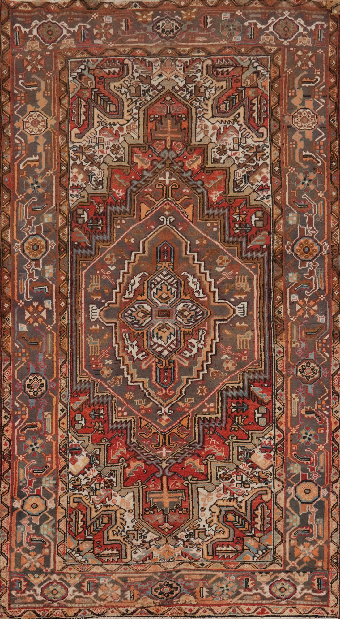 Vegetable Dye Heriz Persian Area Rug 5x8
