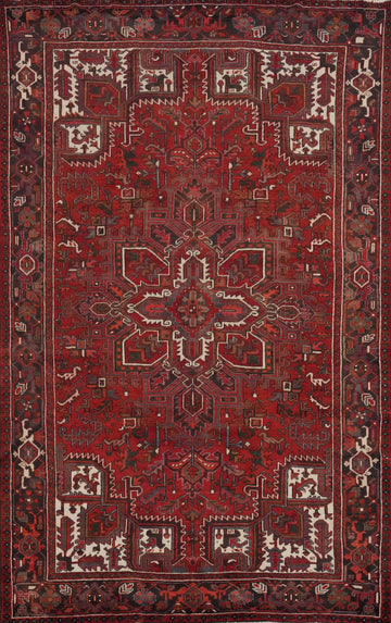 Vegetable Dye Red Heriz Persian Area Rug 8x11