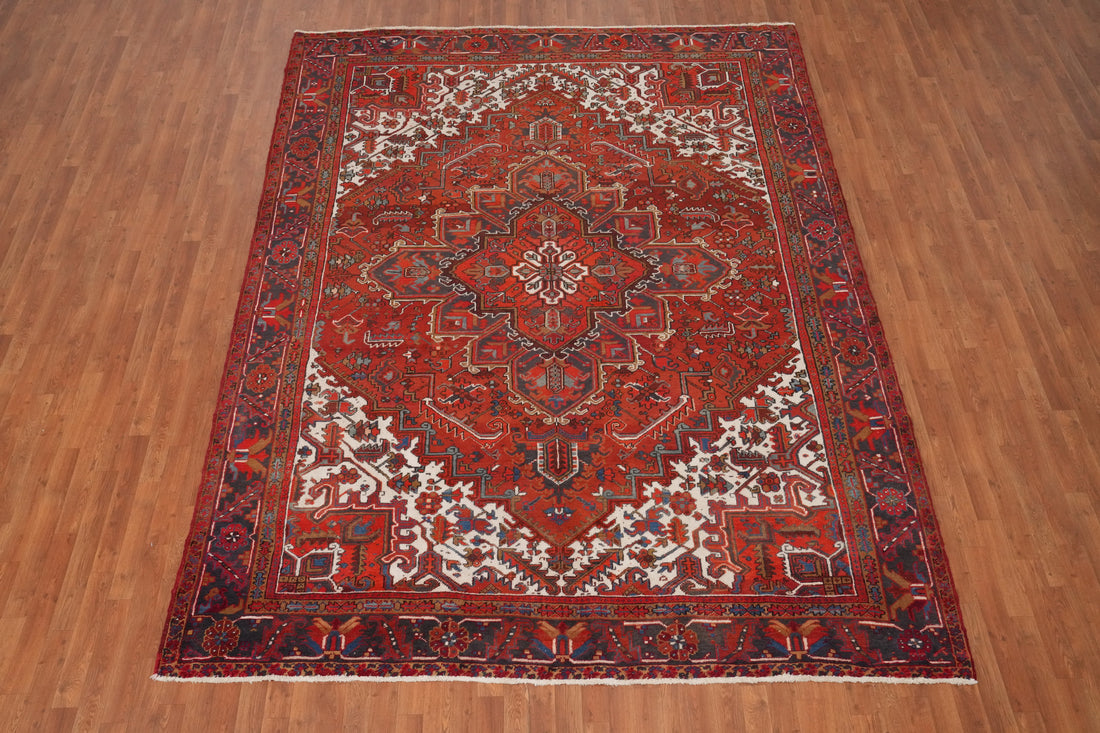 Vegetable Dye Wool Heriz Persian Area Rug 9x11