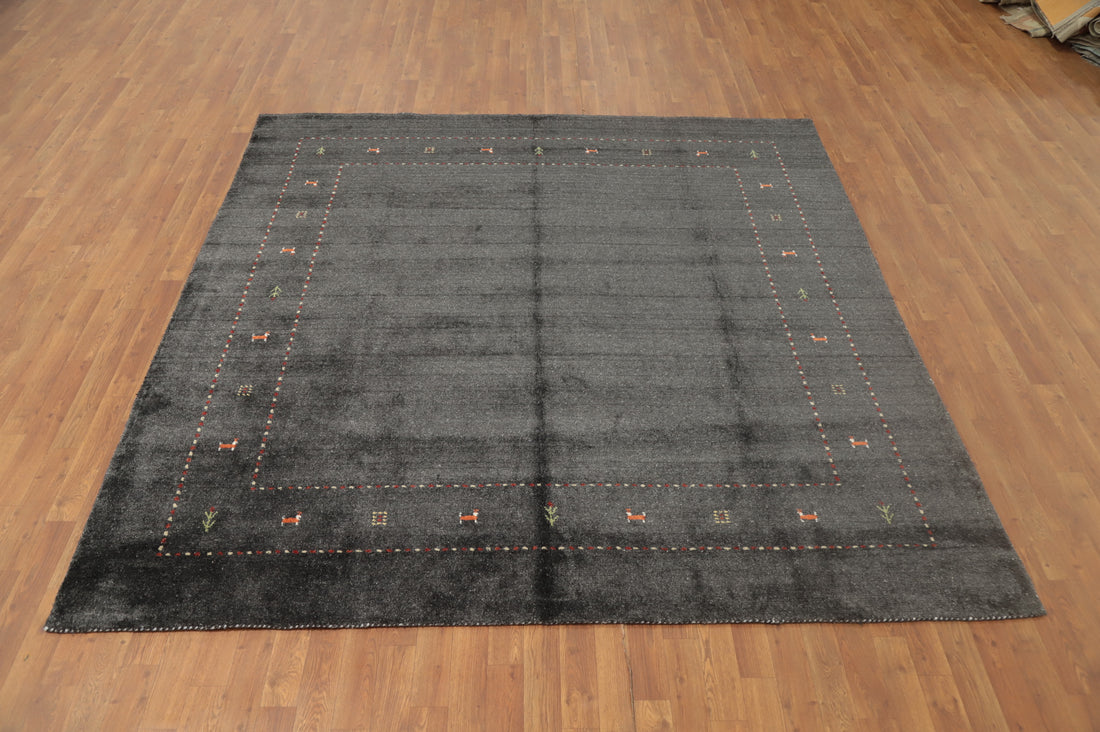 Handmade Gabbeh Square Wool Area Rug 8x8