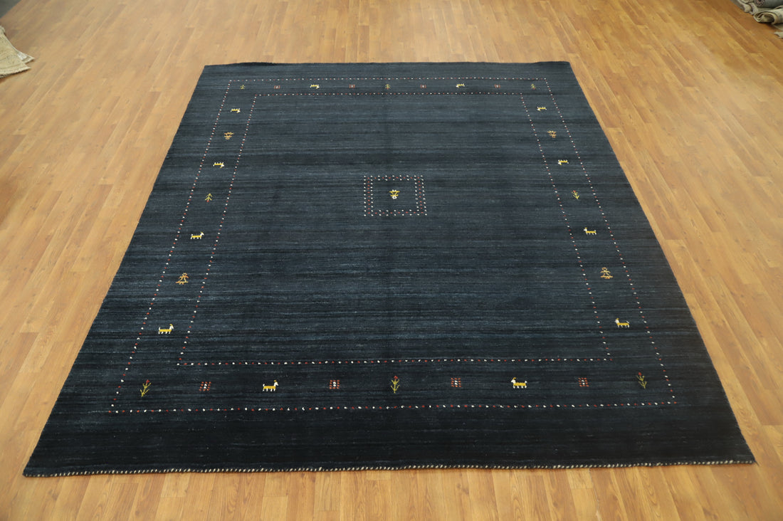 Elegant Dark Blue Gabbeh Area Rug 8x10