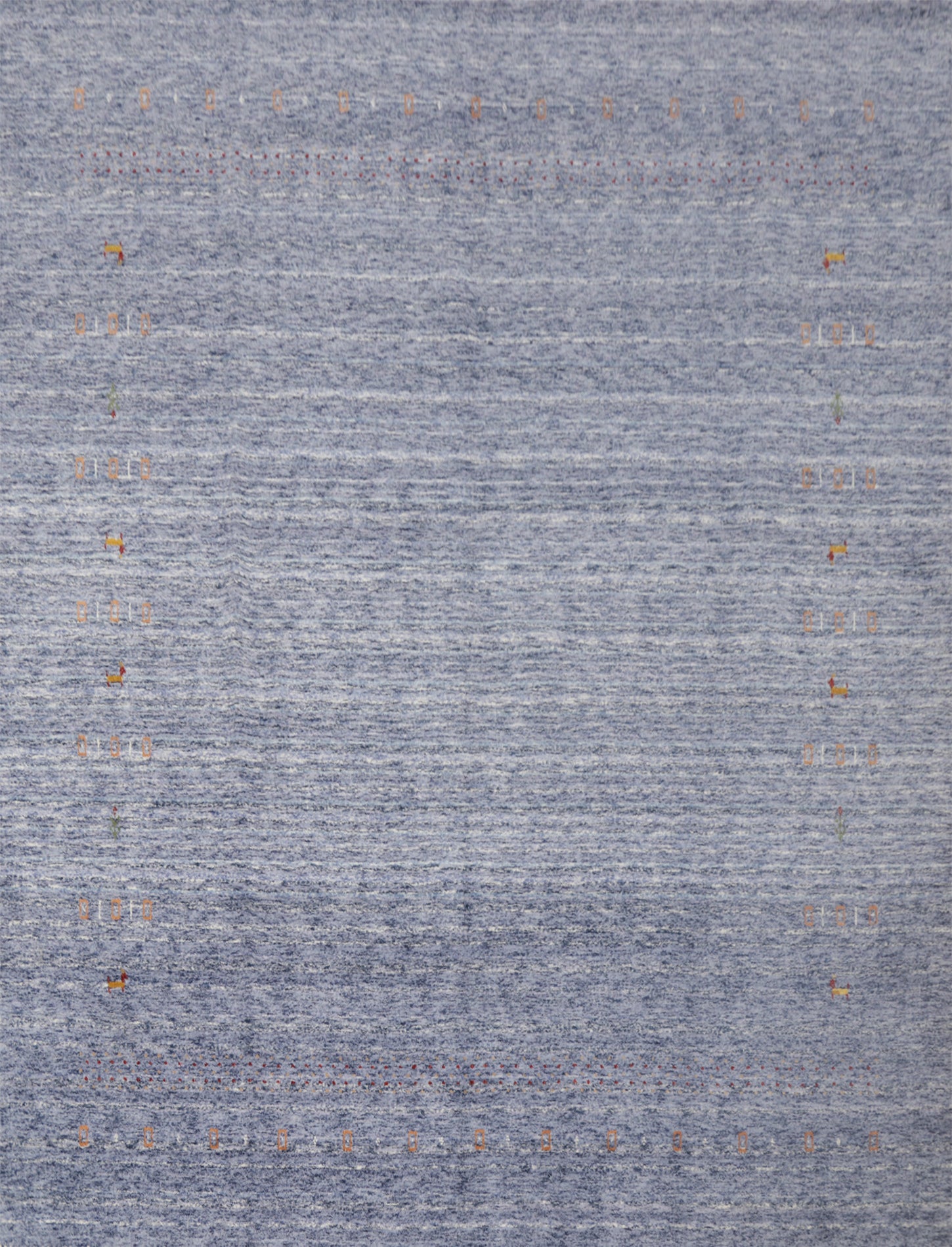 Stylish Gabbeh Area Rug 8x8 with Delicate Tribal Accents