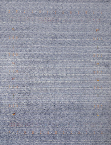 Stylish Gabbeh Area Rug 8x8 with Delicate Tribal Accents