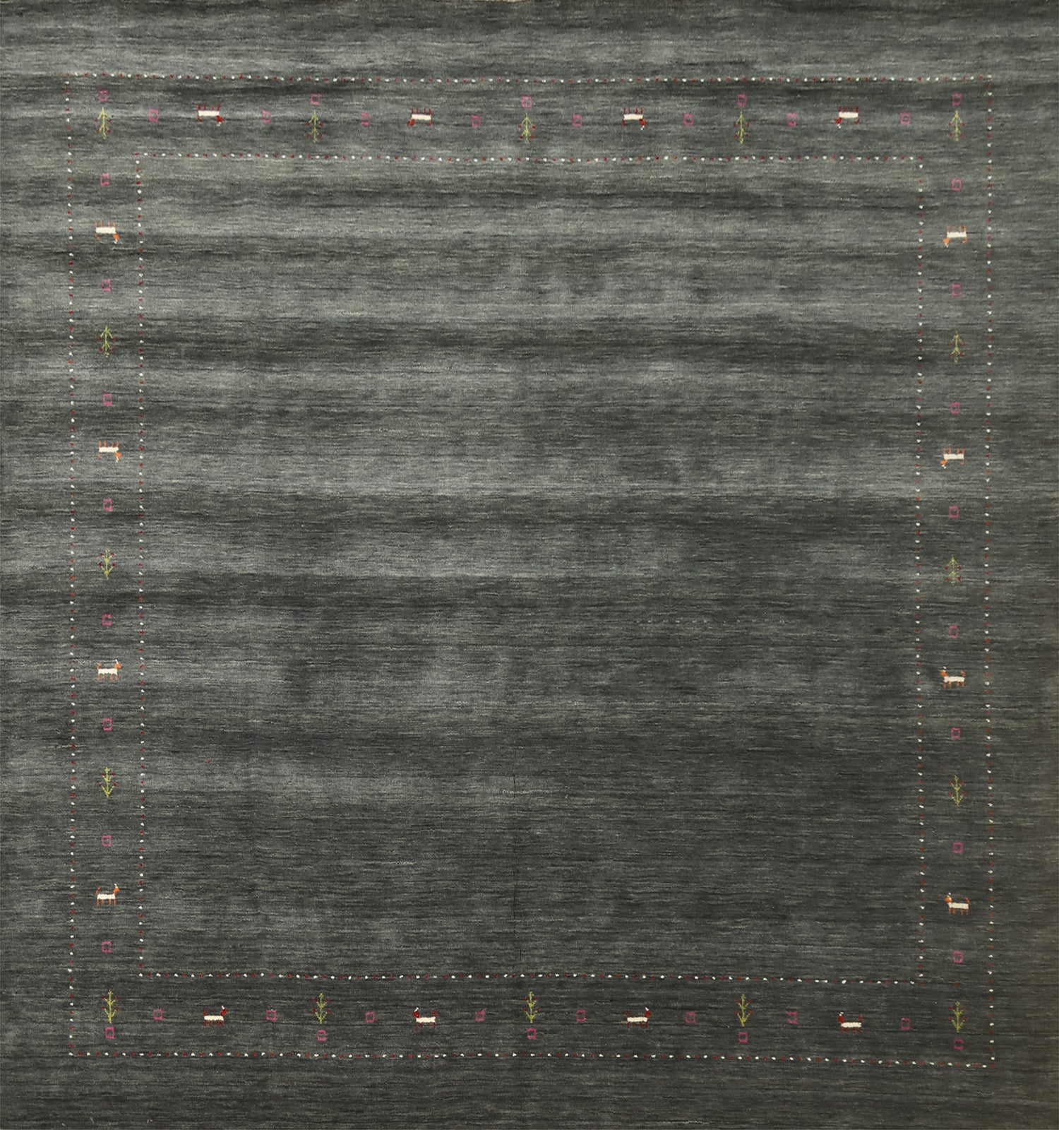 Tribal Wool Gabbeh Square Area Rug 10x10