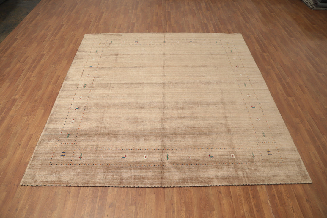 Tribal Gabbeh Square Wool Area Rug 9x9