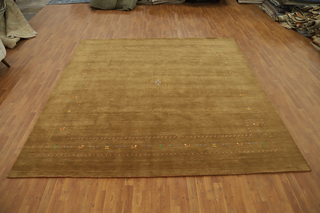 Luxurious Square Gabbeh Rug 10x10 Adds Warmth to Any Room Decor