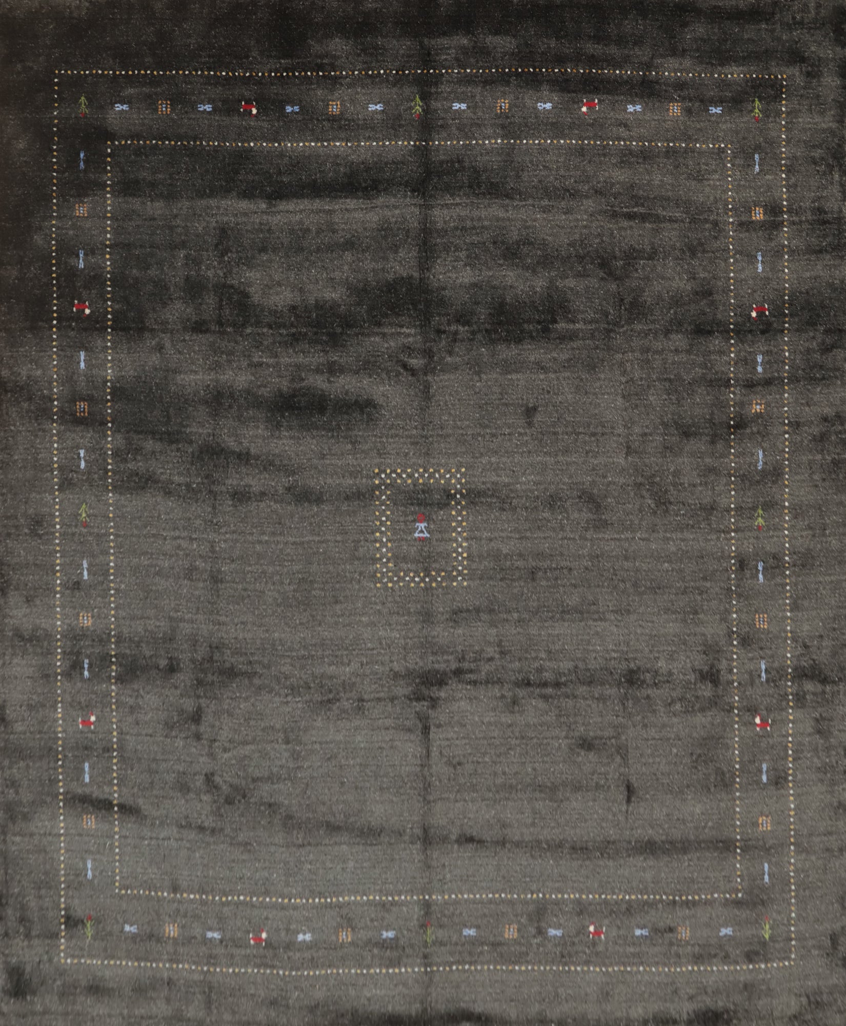Tribal Gabbeh Square Wool Area Rug 10x10