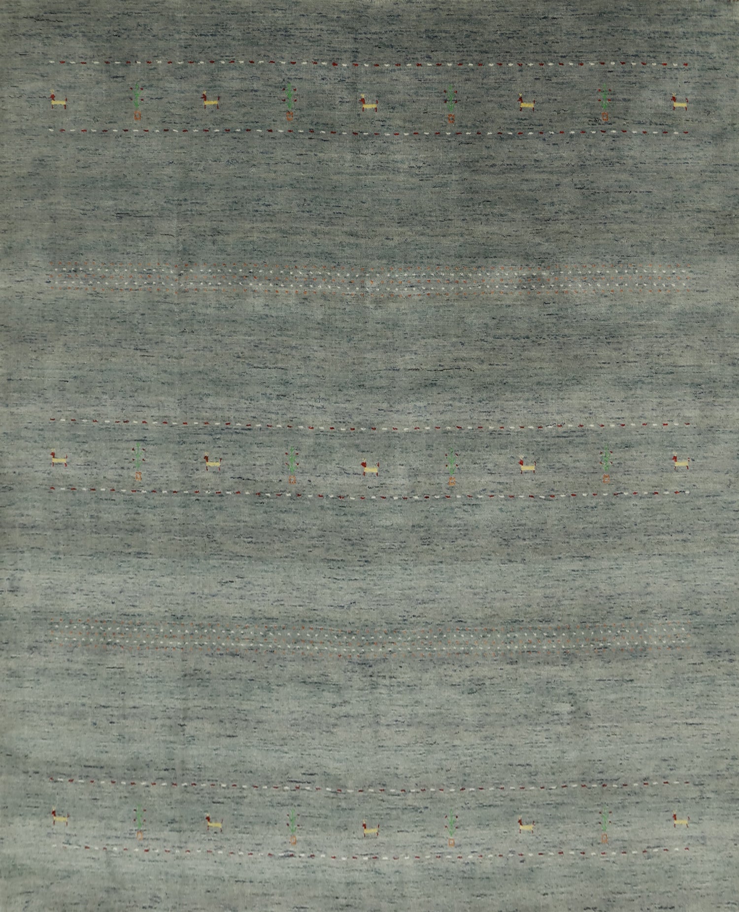 Sleek and Sophisticated Gray Gabbeh Rug 8x8 to Enhance Your Living Space