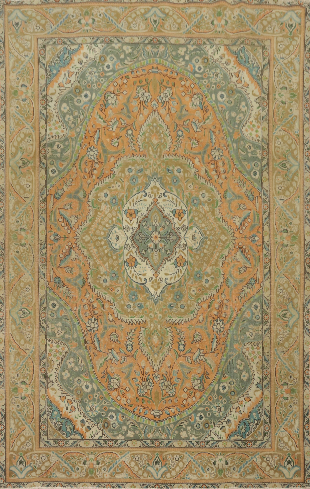 Handmade Floral Tabriz Persian Area Rug 6x9
