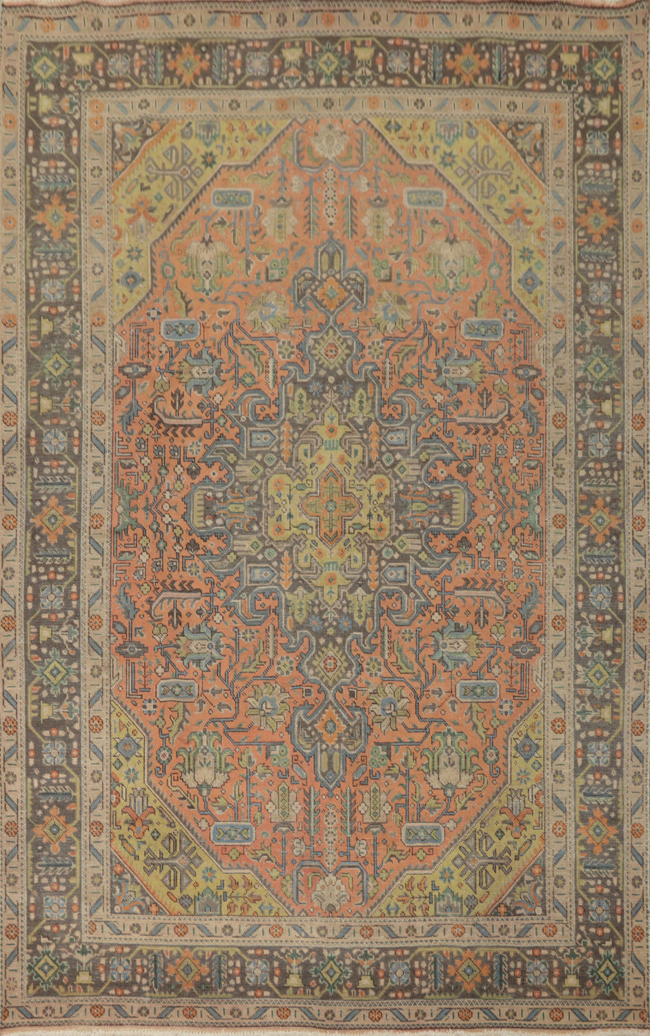 Handmade Wool Tabriz Persian Area Rug 7x10