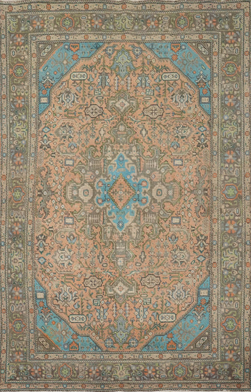 Artfully Crafted Tabriz Persian Rug 6x9 with Detailed Design Elements