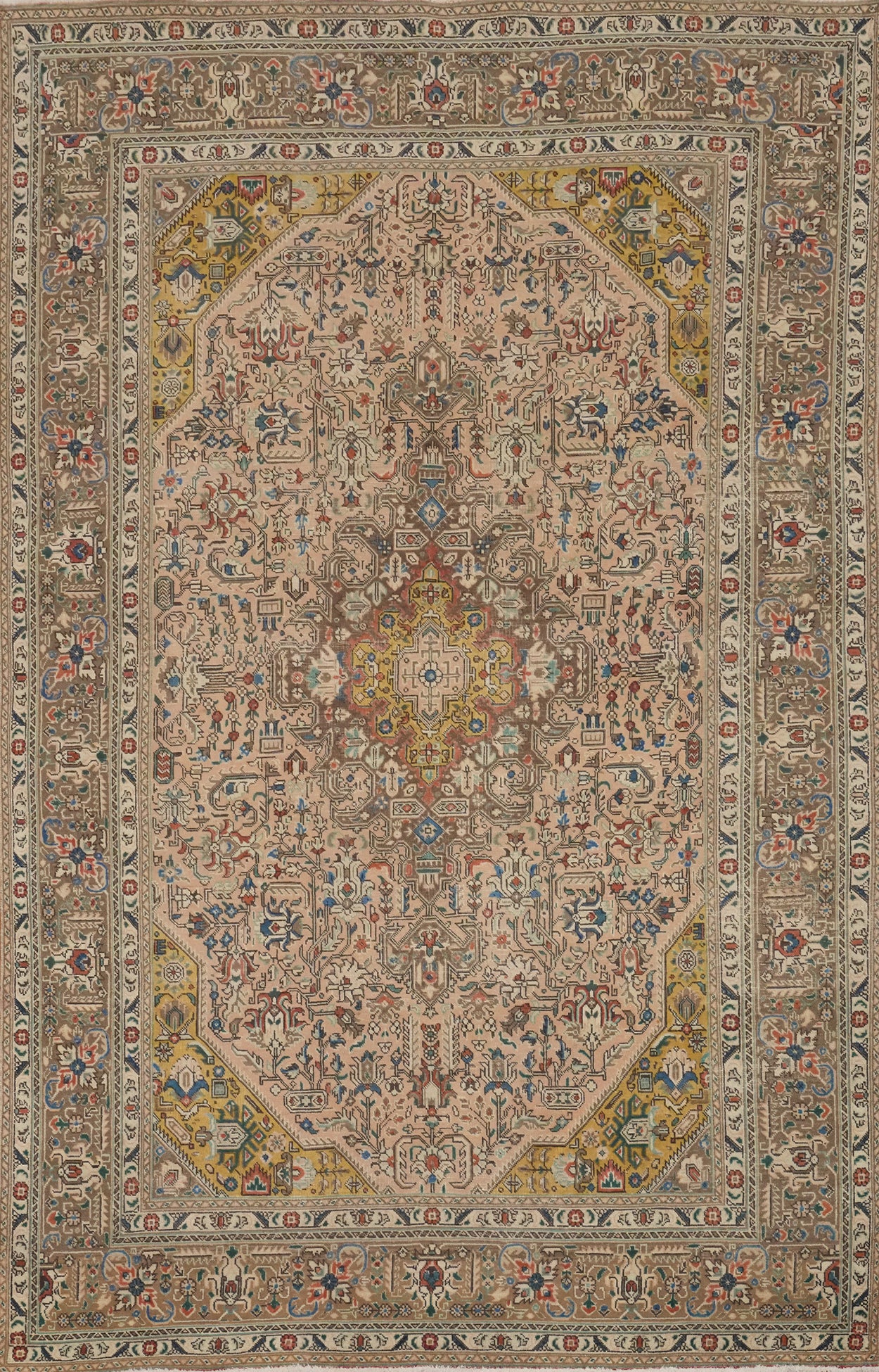 Handcrafted Wool Tabriz Persian Area Rug 7x10