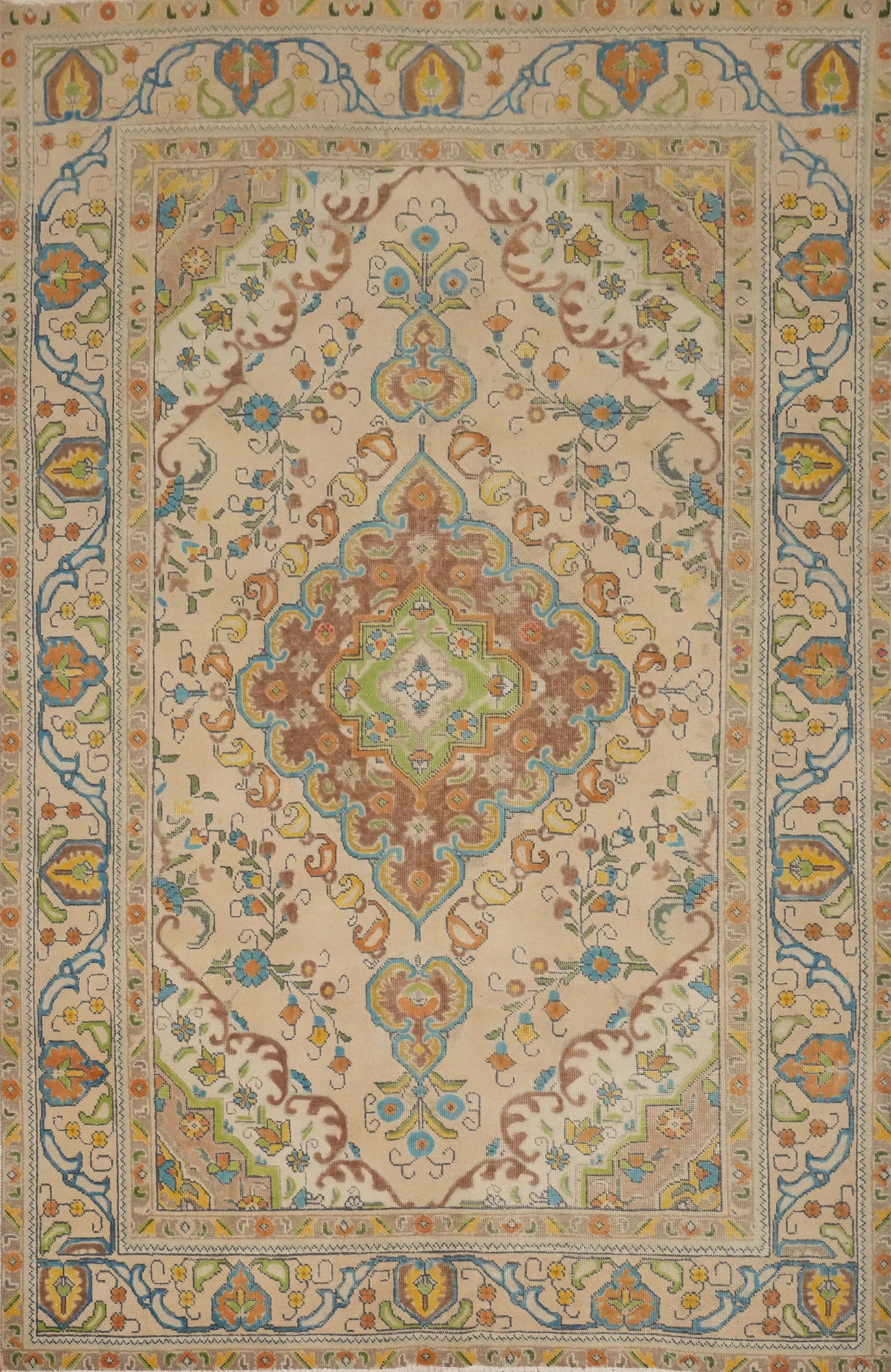 Luxurious Tabriz Persian Rug 7x9 with Exquisite Traditional Patterns