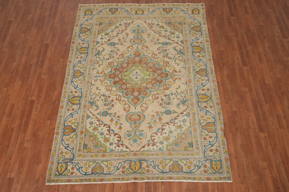 Luxurious Tabriz Persian Rug 7x9 with Exquisite Traditional Patterns