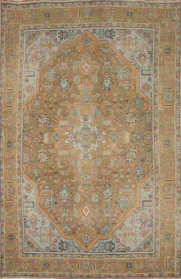 Vintage Wool Tabriz Persian Area Rug 7x10
