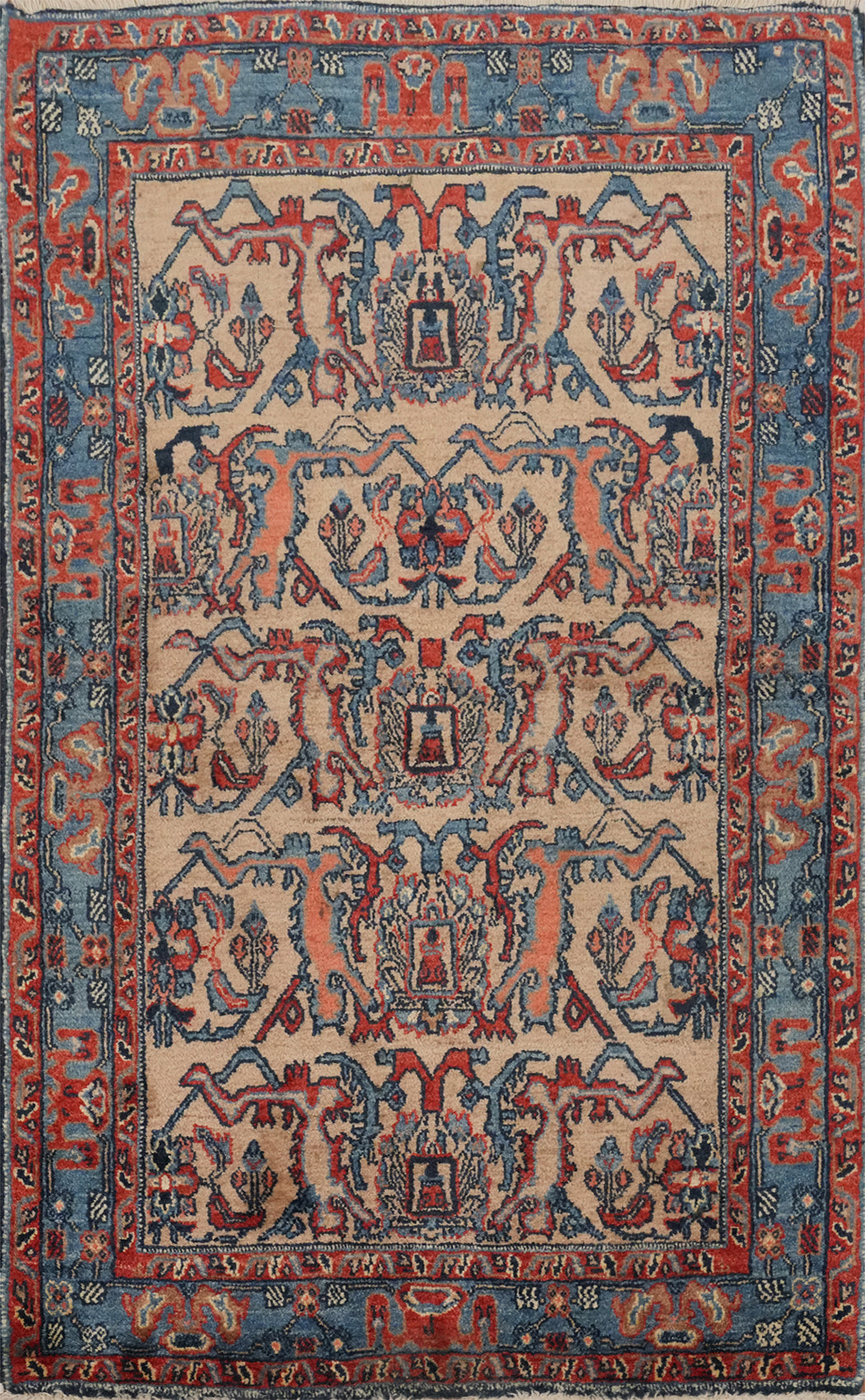 Vegetable Dye Wool Heriz Serapi Persian Rug 3x5