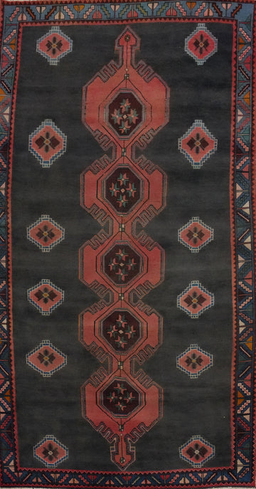 Geometric Wool Tabriz Persian Area Rug 5x9