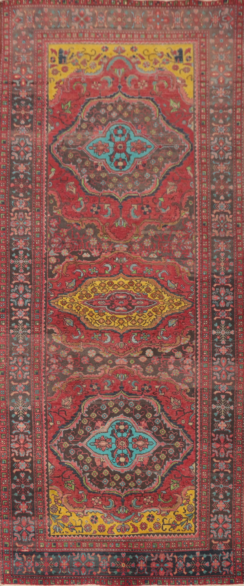 Handmade Wool Tabriz Persian Runner Rug 4x11