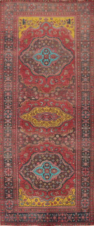 Handmade Wool Tabriz Persian Runner Rug 4x11