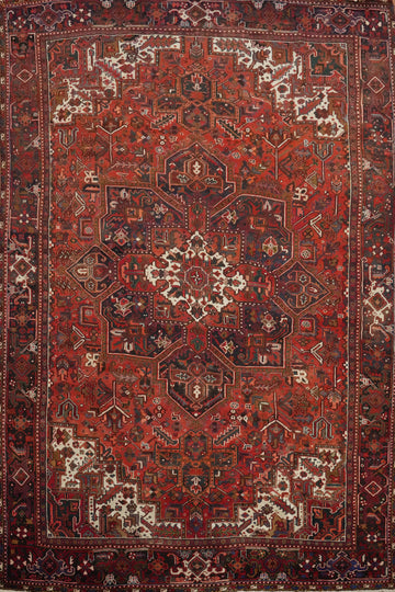 Geometric Wool Heriz Persian Area Rug 10x13