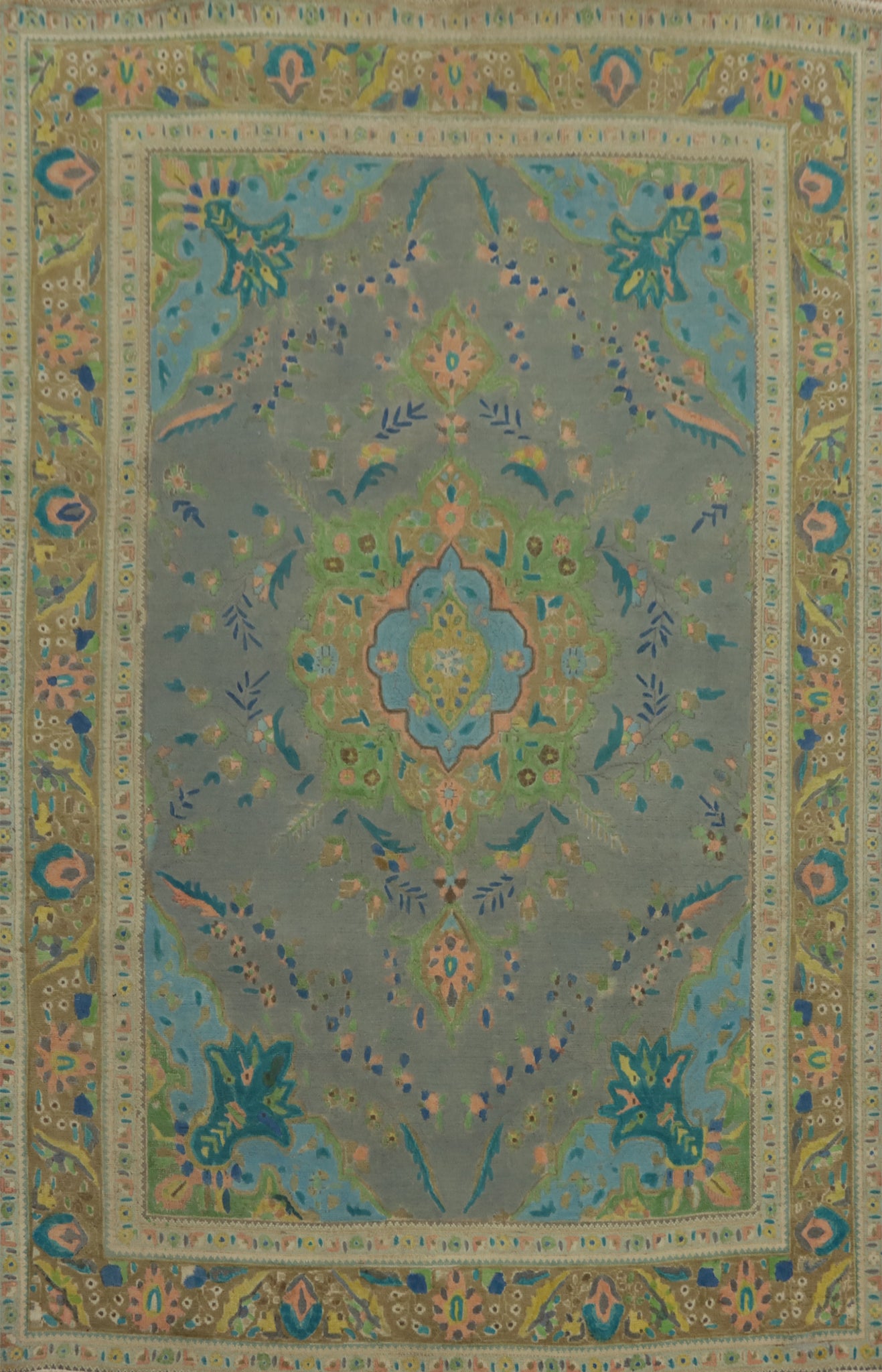 Handcrafted Wool Tabriz Persian Area Rug 7x10